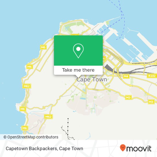 Capetown Backpackers map