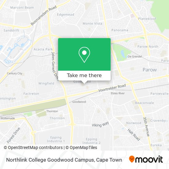 Northlink College Goodwood Campus map