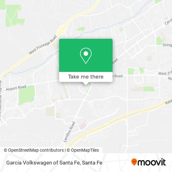 Garcia Volkswagen of Santa Fe map