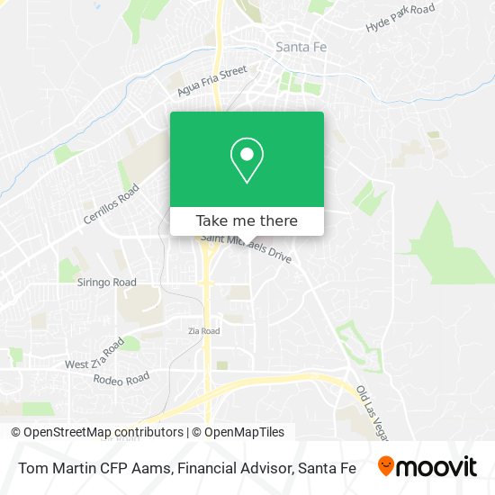 Tom Martin CFP Aams, Financial Advisor map