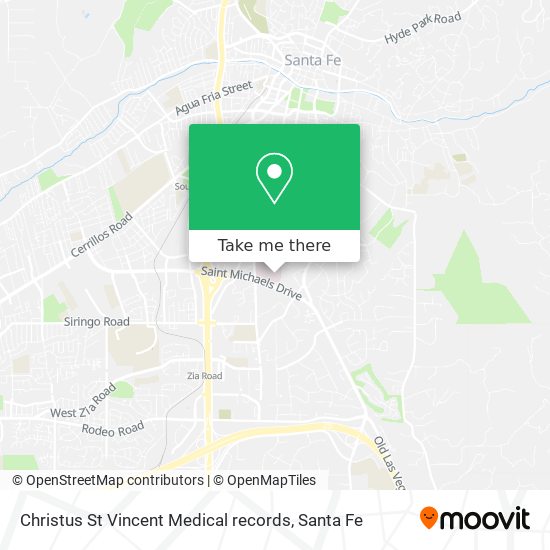 Christus St Vincent Medical records map