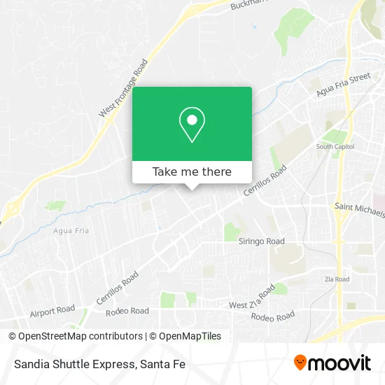 Sandia Shuttle Express map