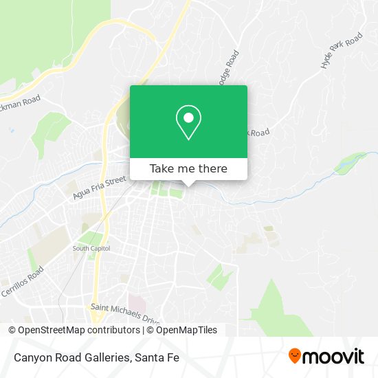 Canyon Road Galleries map