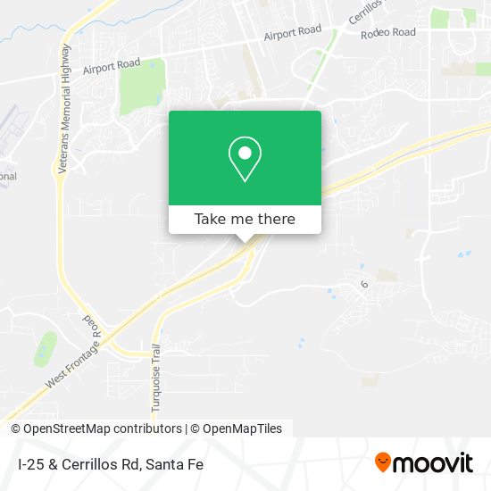 I-25 & Cerrillos Rd map