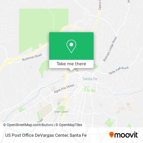 US Post Office DeVargas Center map