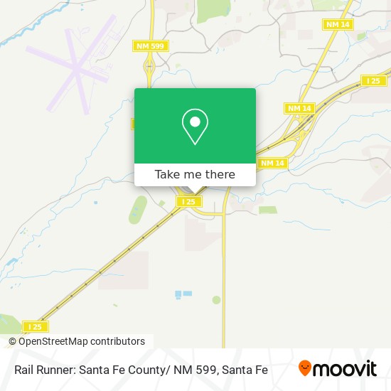 Rail Runner: Santa Fe County/ NM 599 map