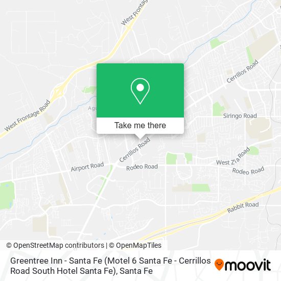 Greentree Inn - Santa Fe (Motel 6 Santa Fe - Cerrillos Road South Hotel Santa Fe) map