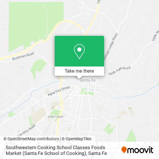 Mapa de Southwestern Cooking School Classes Foods Market (Santa Fe School of Cooking)