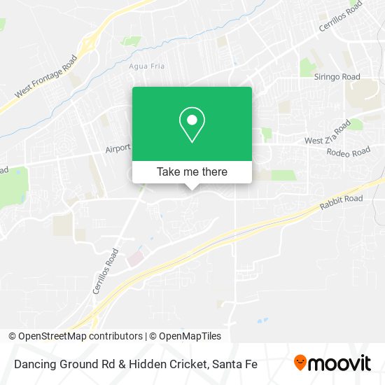 Dancing Ground Rd & Hidden Cricket map