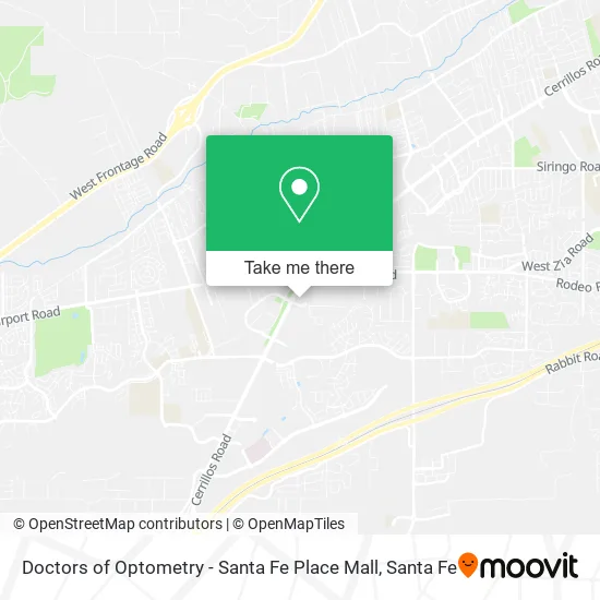Doctors of Optometry - Santa Fe Place Mall map