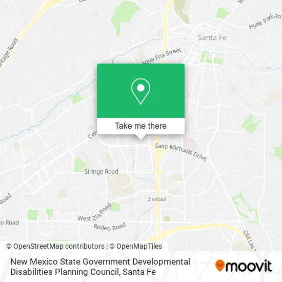 New Mexico State Government Developmental Disabilities Planning Council map