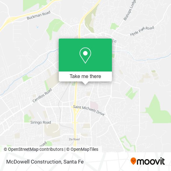 McDowell Construction map