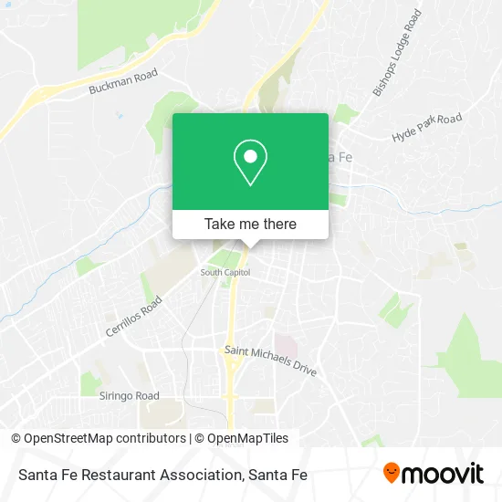 Santa Fe Restaurant Association map