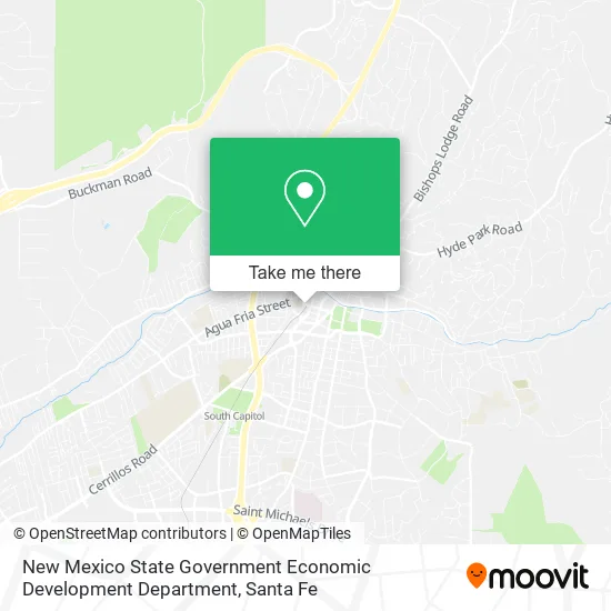 New Mexico State Government Economic Development Department map