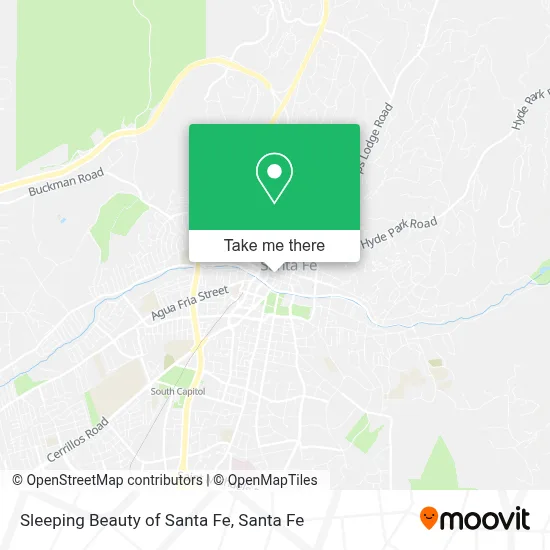 Sleeping Beauty of Santa Fe map