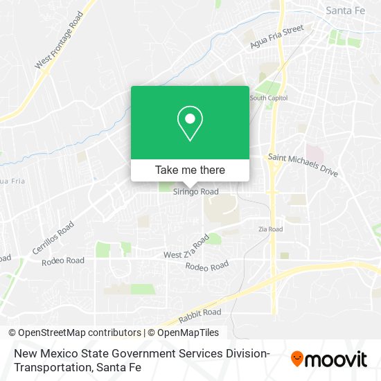 New Mexico State Government Services Division-Transportation map