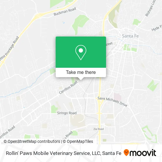 Mapa de Rollin' Paws Mobile Veterinary Service, LLC