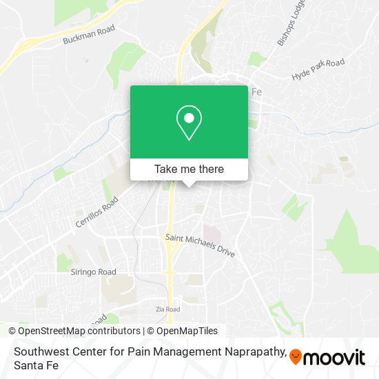 Mapa de Southwest Center for Pain Management Naprapathy