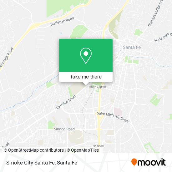 Smoke City Santa Fe map