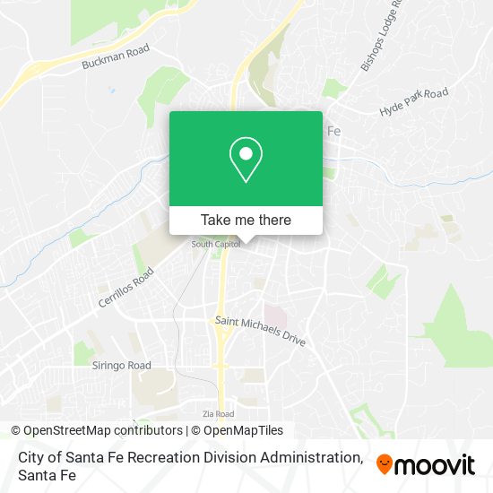 Mapa de City of Santa Fe Recreation Division Administration