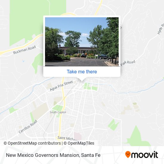 New Mexico Governors Mansion map