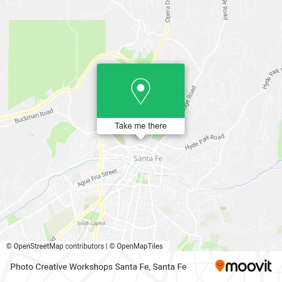 Photo Creative Workshops Santa Fe map