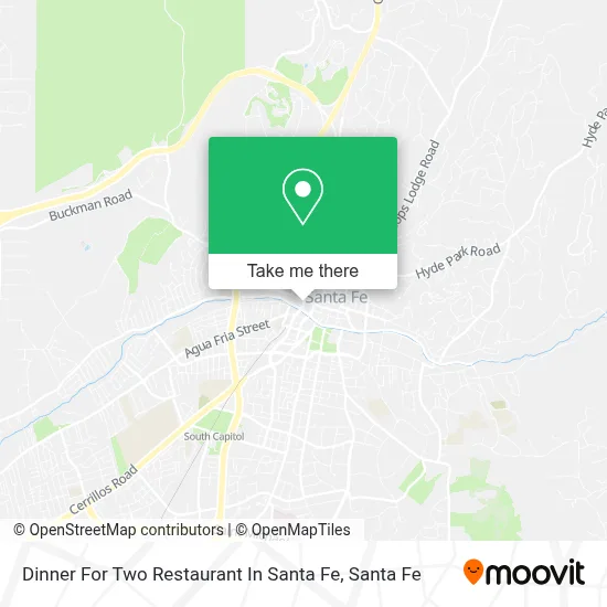 Dinner For Two Restaurant In Santa Fe map