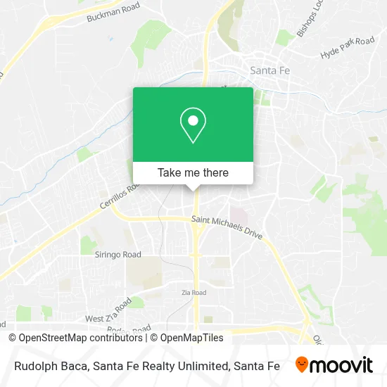 Rudolph Baca, Santa Fe Realty Unlimited map