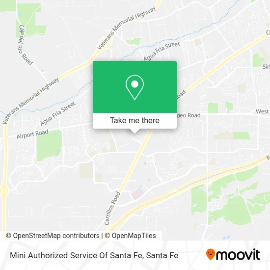 Mini Authorized Service Of Santa Fe map