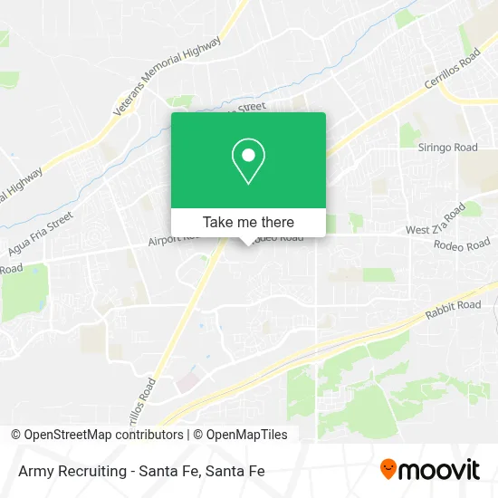 Army Recruiting - Santa Fe map