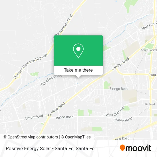 Positive Energy Solar - Santa Fe map