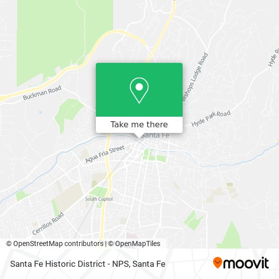 Mapa de Santa Fe Historic District - NPS