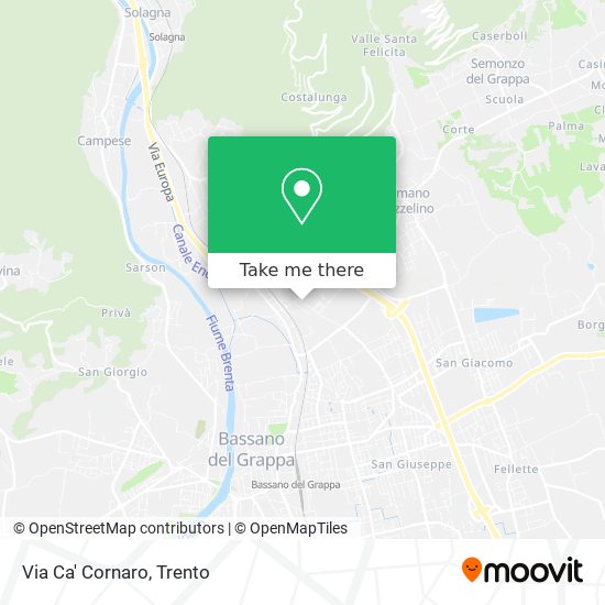 Via Ca' Cornaro map