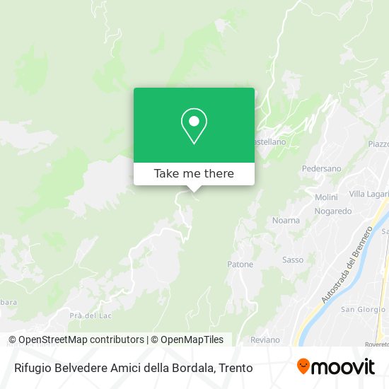 Rifugio Belvedere Amici della Bordala map