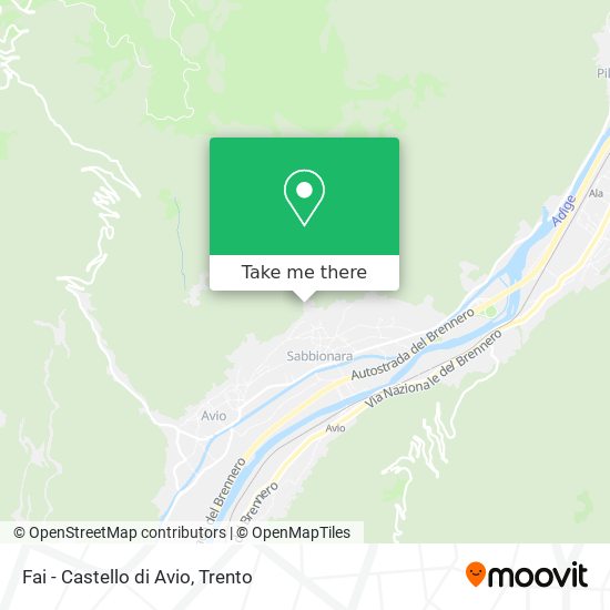Fai - Castello di Avio map