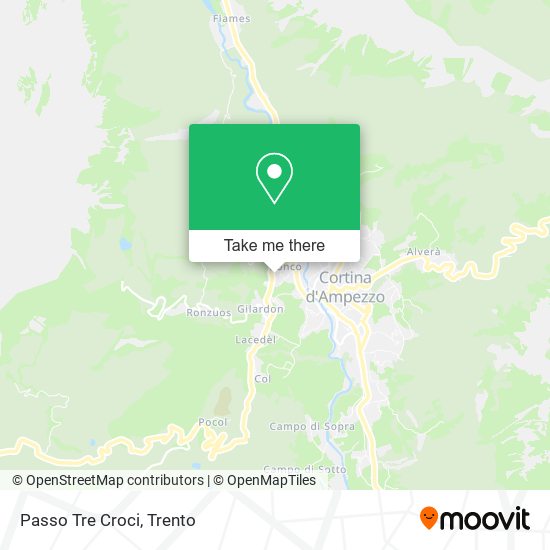 Passo Tre Croci map