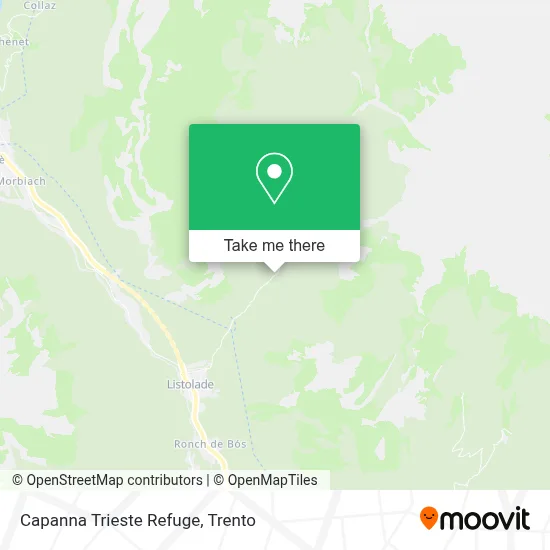 Capanna Trieste Refuge map