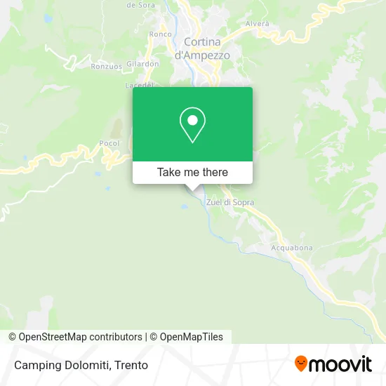 Camping Dolomiti map