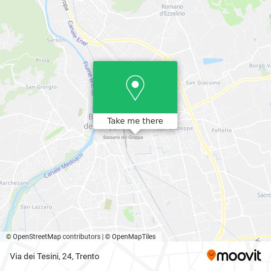 Via dei Tesini, 24 map