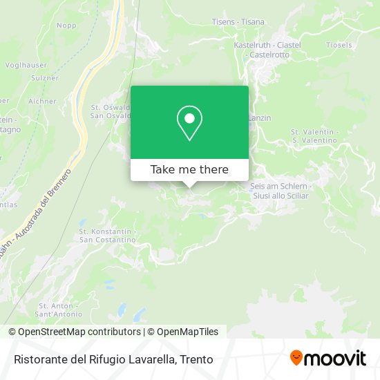 Ristorante del Rifugio Lavarella map