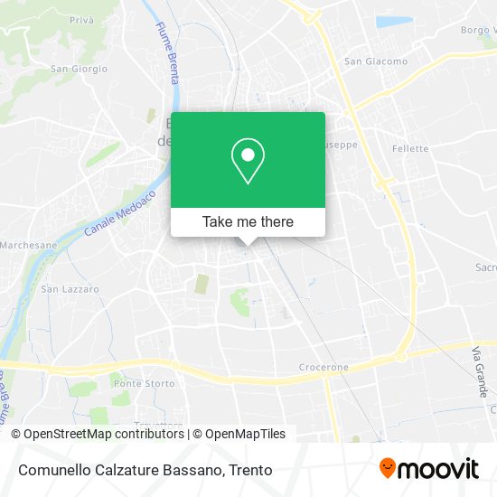 Comunello Calzature Bassano map