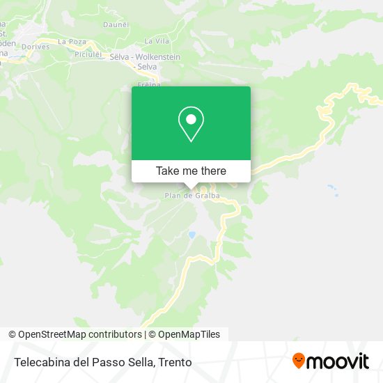 Telecabina del Passo Sella map