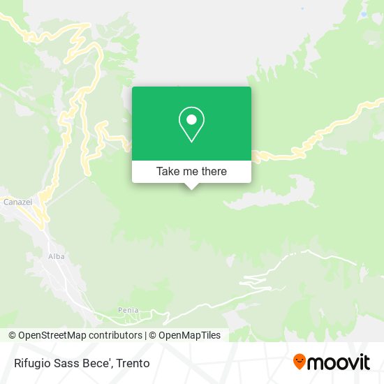 Rifugio Sass Bece' map