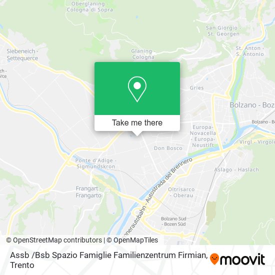 Assb /Bsb Spazio Famiglie Familienzentrum Firmian map