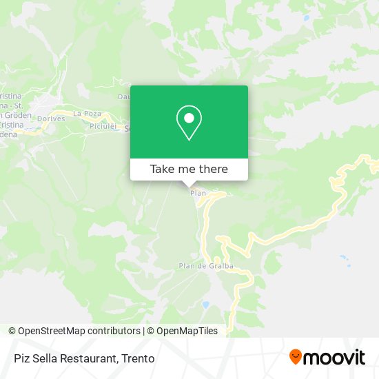 Piz Sella Restaurant map