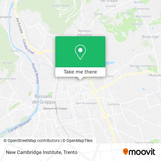 New Cambridge Institute map