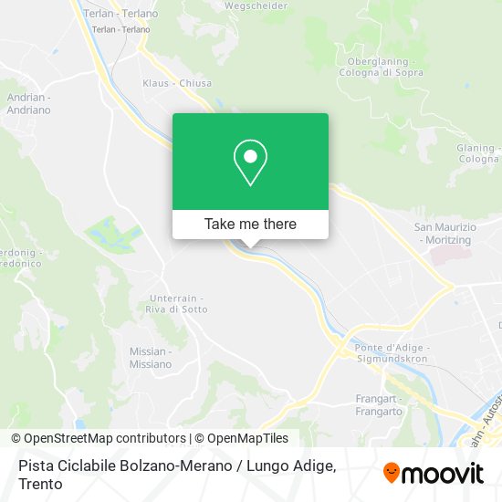 Pista Ciclabile Bolzano-Merano / Lungo Adige map