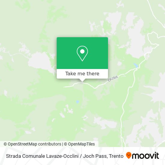 Strada Comunale Lavaze-Occlini / Joch Pass map
