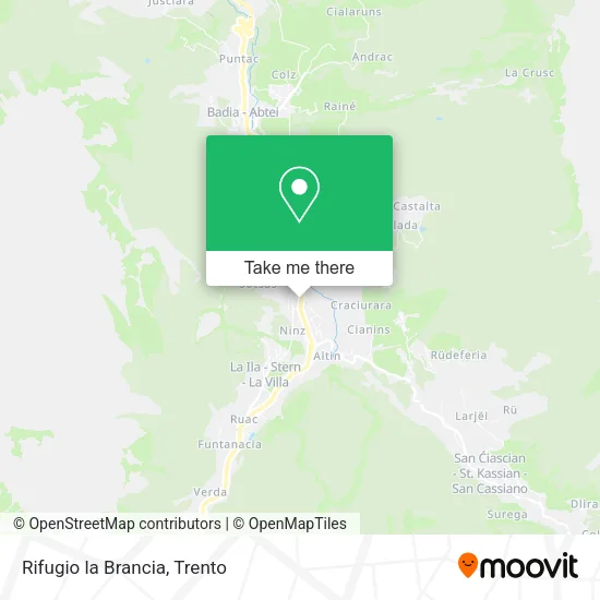 Rifugio la Brancia map