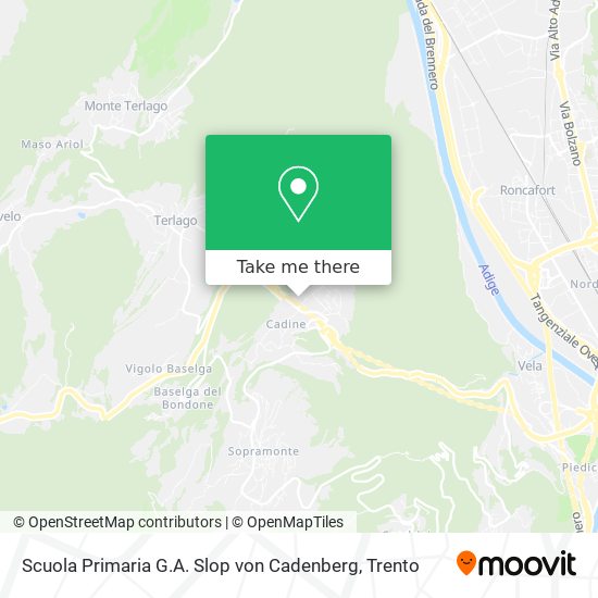 Scuola Primaria  G.A. Slop von Cadenberg map